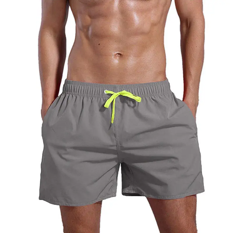 Мужские спортивные шорты для бега, пляжа,, быстросохнущие шорты для плавания с карманом, мужские шорты для серфинга, гимнастическая одежда для плавания