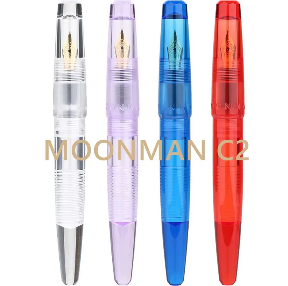 

Moonman C2 Transparent Resin EyeDropper Filling Fountain Pen F Nib Ink Pen Original Box