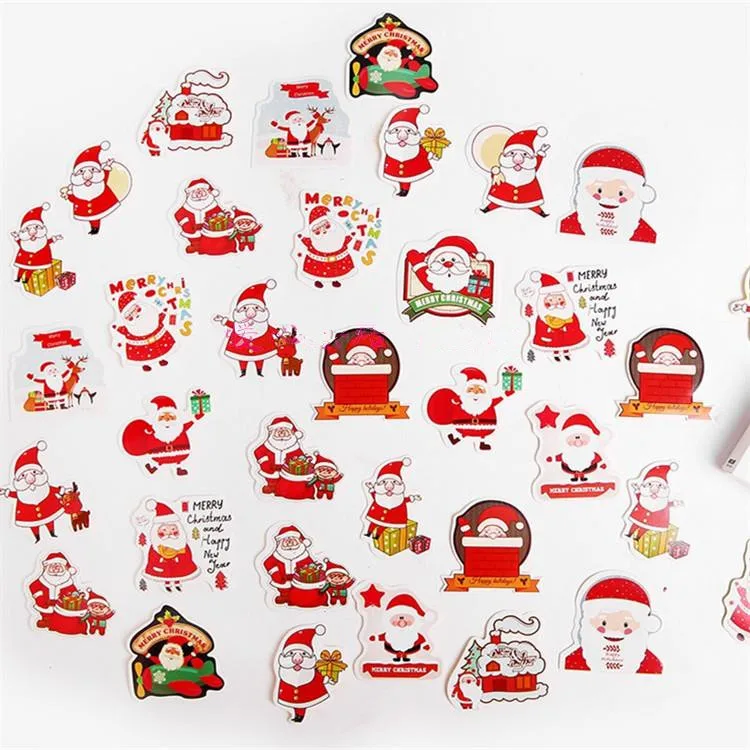 1 Box Merry Christmas Santa Claus Decorative Stickers Scrapbook DIY Diary Album Photo New Year's Stickers For Kids Girls Gift 1 Box Merry Christmas Santa Claus Decorative Stickers Scrapbook DIY Diary Album Photo New Year's Stickers For Kids Girls Gift