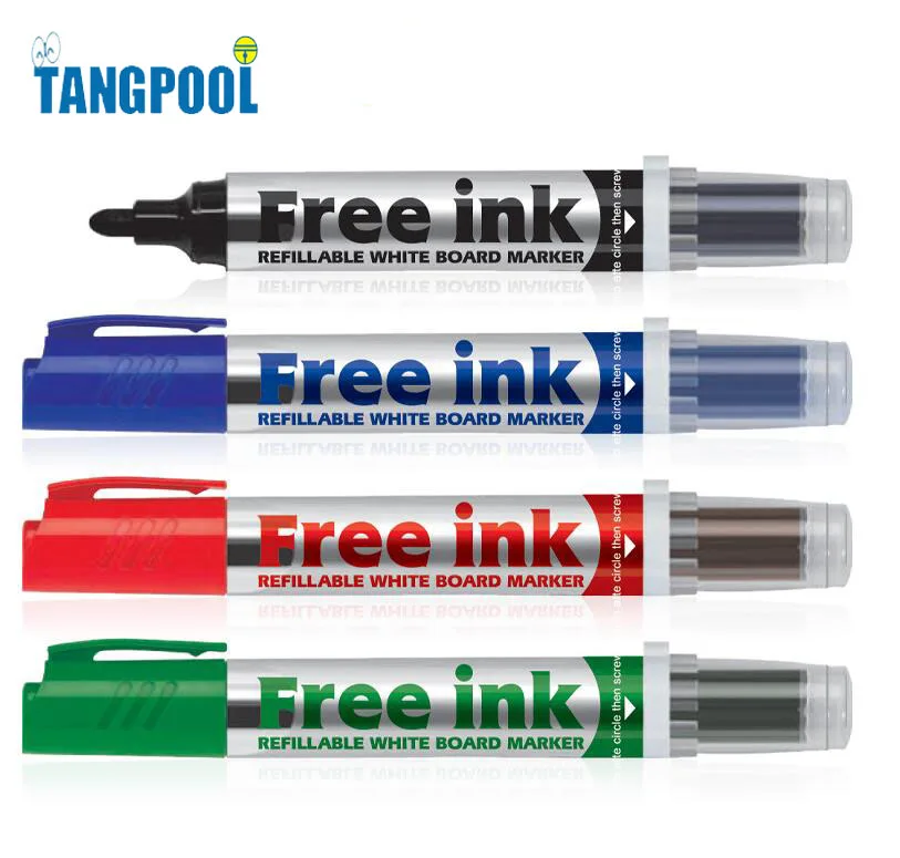 1pcs Free Ink Refillable White Board Marker Premium Fluorescent Pen Stationery Office School