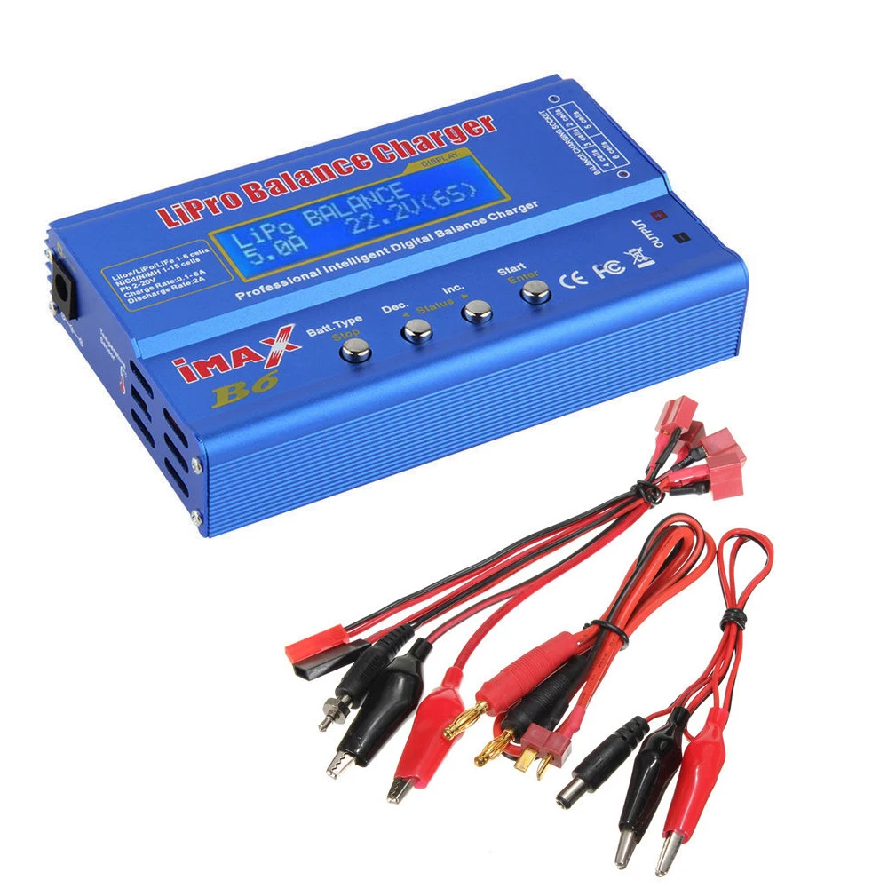 

80W Digital iMax B6 Battery Balance Charger AC Converter Adapter DC 12V 5A for Lipo NiMh Li-ion Ni-Cd Mini Tamiya Connector