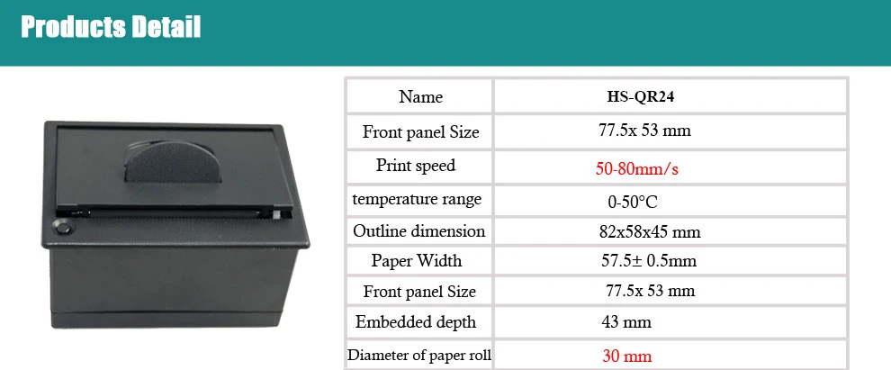 Лидер продаж 58 мм USB POS Встроенный термопринтер для Post и получения такси печати с многоязыковым