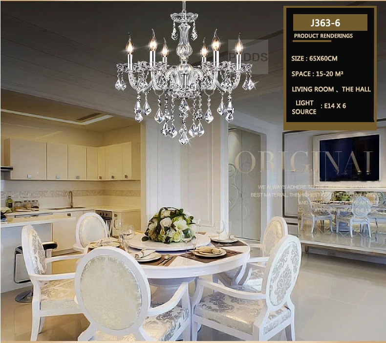 DX Clear Crystal LED Chandelier (2)