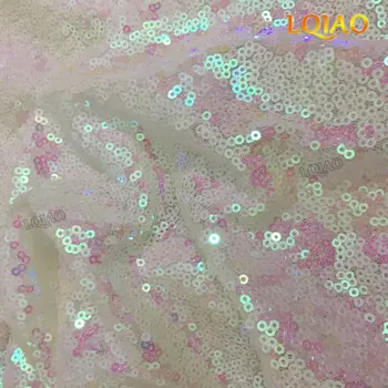 

5/10/20yards Glitzy White/Red/Gold Embroidery Sequin Fabric By The Yard Material Mesh Sequin Lace Fabric For Wedding Dress Decor