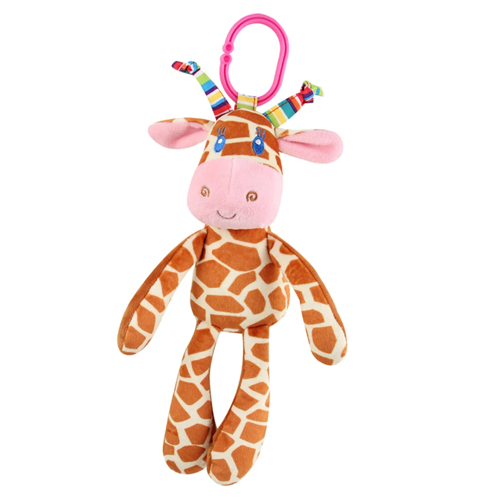 Cartoon Plush Baby Infant Safety Nursing Bed Stroller Pram Hanging Rattles for Infant Play Activity