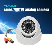 YiiSPO Plastic Mini IR Dome Camera 24pcs LED Video Security Camera Indoor CCTV 700TVL CMOS for