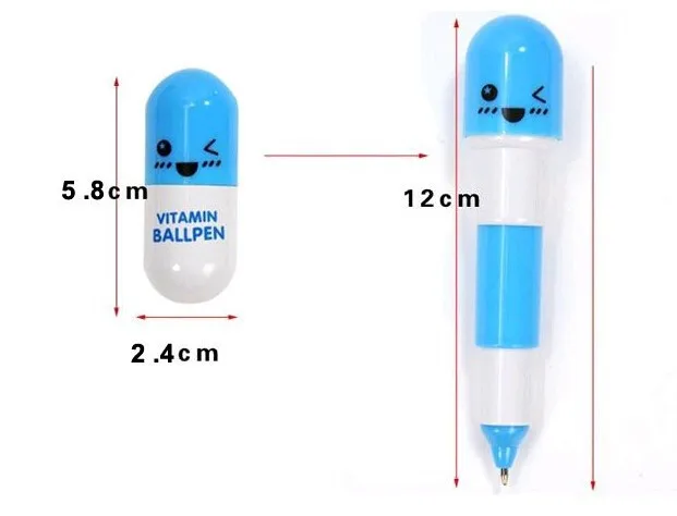 Новая креативная выдвижная ручка мультяшная телескопическая капсула для лица таблетки Ручка для детей подарок
