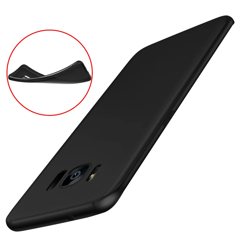 

Matte TPU Case for Samsung Galaxy S8 S9 S10 Plus S7 Edge Case J5 J7 A3 J3 A5 2017 A7 2018 A30 A50 Cases Slim Silicon Cover Black