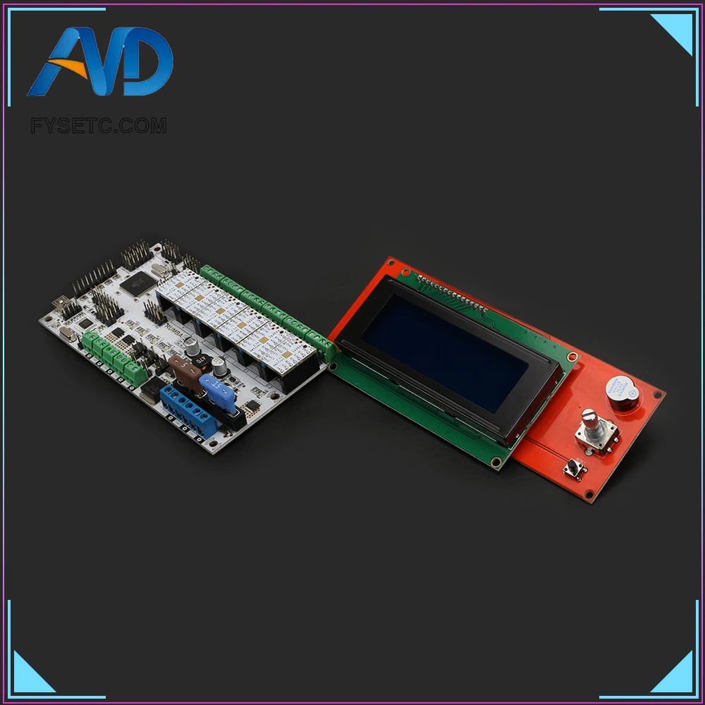 

2004 LCD Display Screen + Rumba Plus Motherboard Upgrade Rumba+ RUMBA Optimized Version + 6pcs TMC2208 V1.2 Stepper Driver