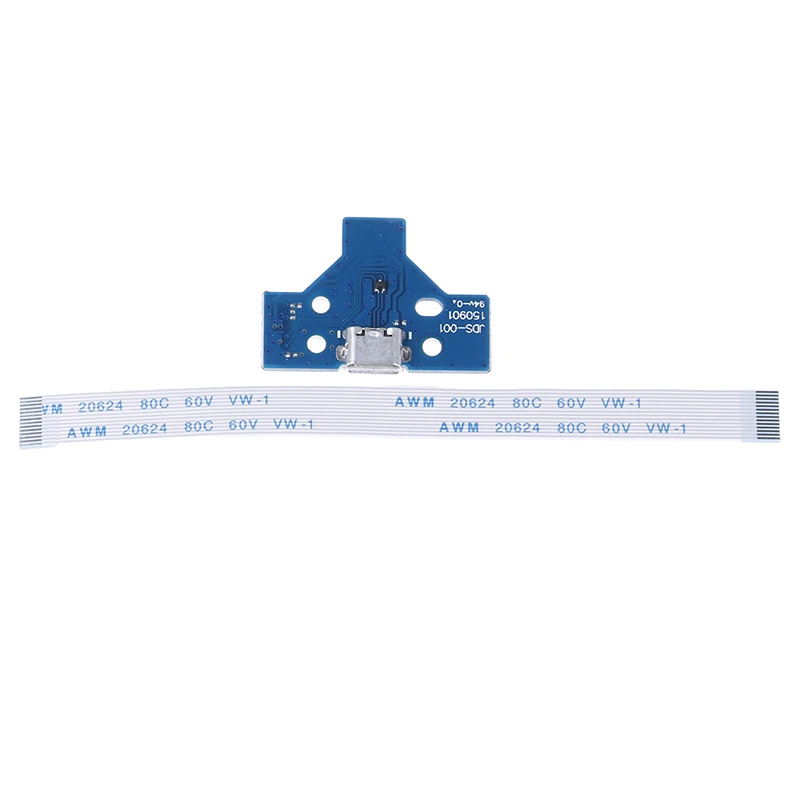 Charging Port Socket USB charger board+12pin Power Switch Flex Eject Ribbon Lighter Cable For PS4 Controller Gamepad 12pin