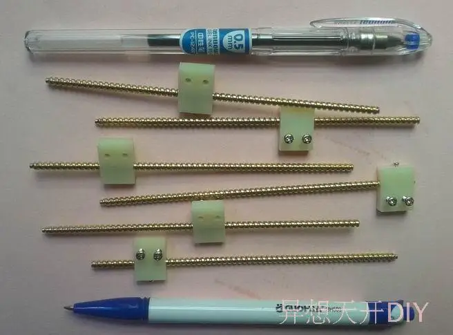 3mm Diameter 120mm Length Miniature Screw with Nut Slider DIY Screw Rod Thread 
