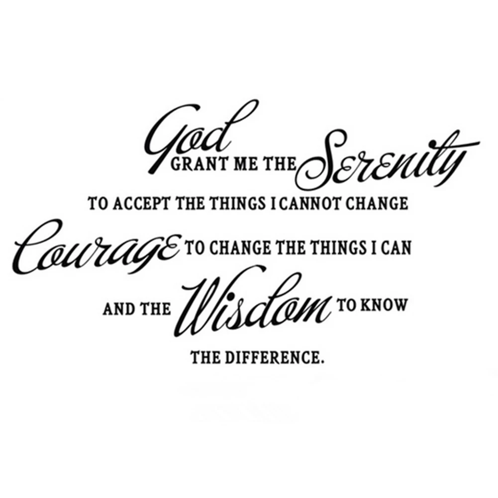 God Grant Me The Serenity Bible Verse God Grant Me The Serenity Prayer Bible Art Quote Vinyl Wall Stickers Decal  Decor|Wall Stickers| - Aliexpress