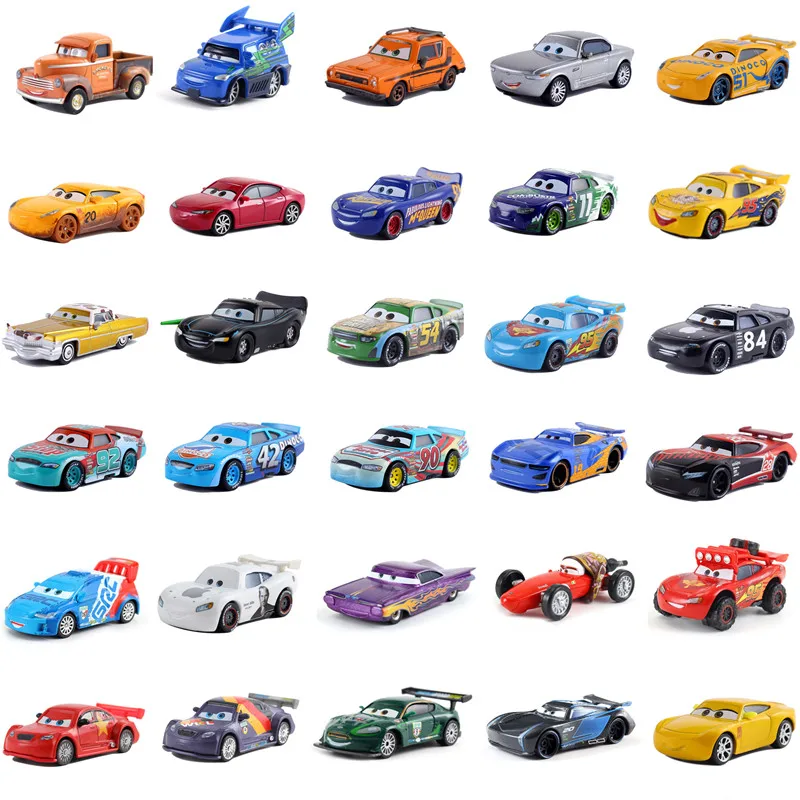 Машинки Disney Pixar Cars 3 Lightning McQueen игрушки Jackson Storm The King Mater 1:55 литая модель автомобиля