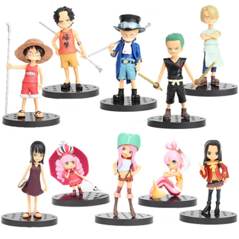 

10 Style ONE PIECE Monkey D. Luffy Portgas.D. Ace Roronoa Zoro Sabo Vinsmoke Sanji PVC Action Figure Model Toy OPP 15CM Z1763