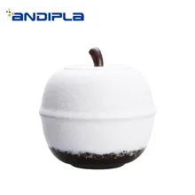 Творческий емкость для хранения чая Apple в форме Керамика Art Герметичная канистра Caddy украшения дома Кофейные зерна орехи банок Чай Leaves Tank