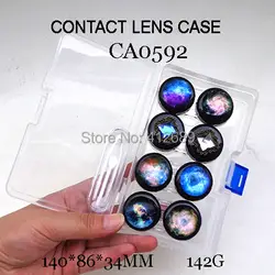 CA0592 galaxy и gem Украшения 4 пары контактные линзы коробка с ПП сохранение box