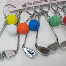 Сумка для гольфа, украшения, пластиковый мини-кулон, шарик брелок для гольфа, Спортивная реклама, брелок для ключей, спортивные сувениры для поклонников, брелок для ключей