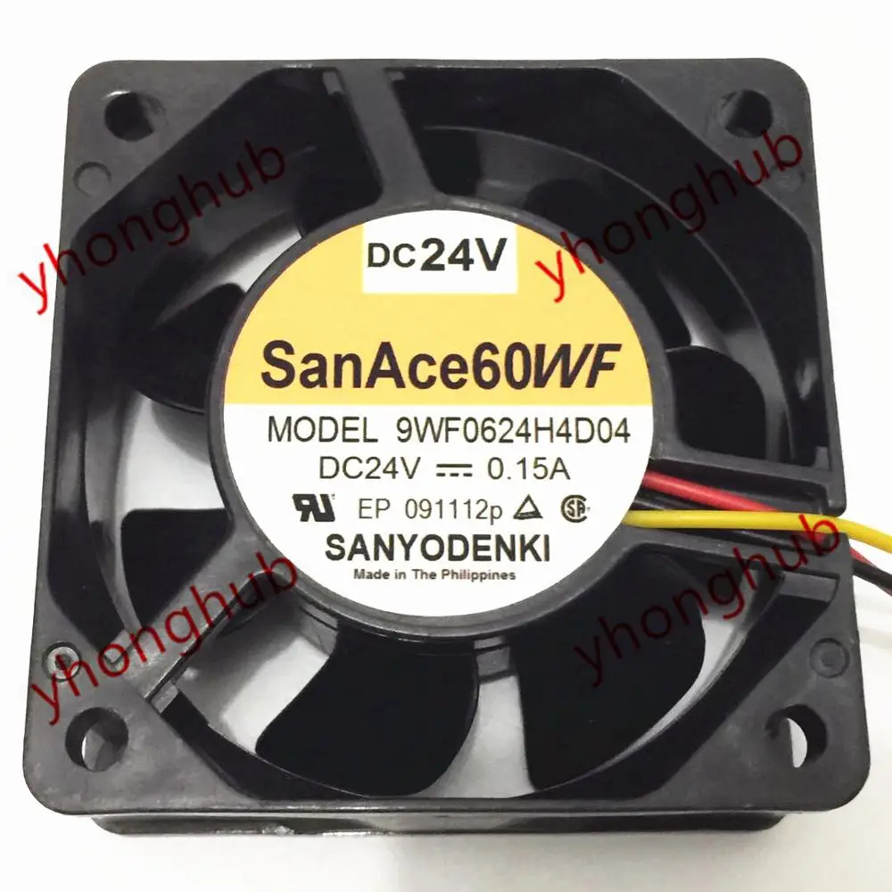 Refrigeração do Servidor de Fios da C.c. 24v 0.15a 60x60x25 mm de Sanyo Denki 9wf0624h4d04 fã de - Imagem 2