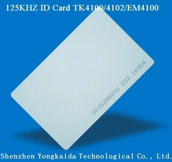 1000 шт./лот 125 кГц TK4100 4102/EM4100 чип rfid пустые карты ПВХ smart card