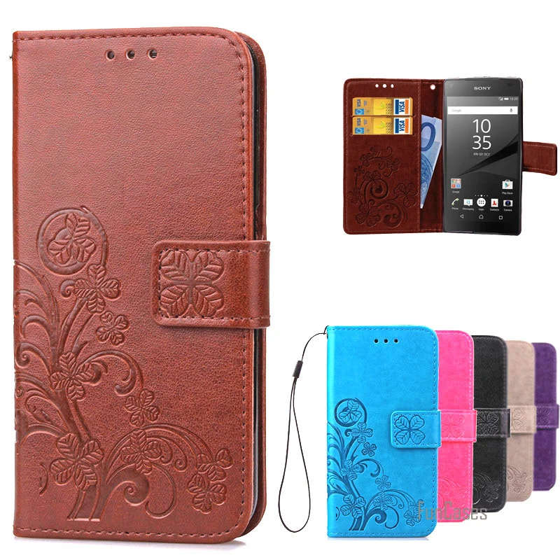 

Z5 Luxury Retro PU Leather + Soft Silicon Wallet Flip Cover Case For Sony Xperia Z5 Compact Case Phone Coque With Card Slots cas