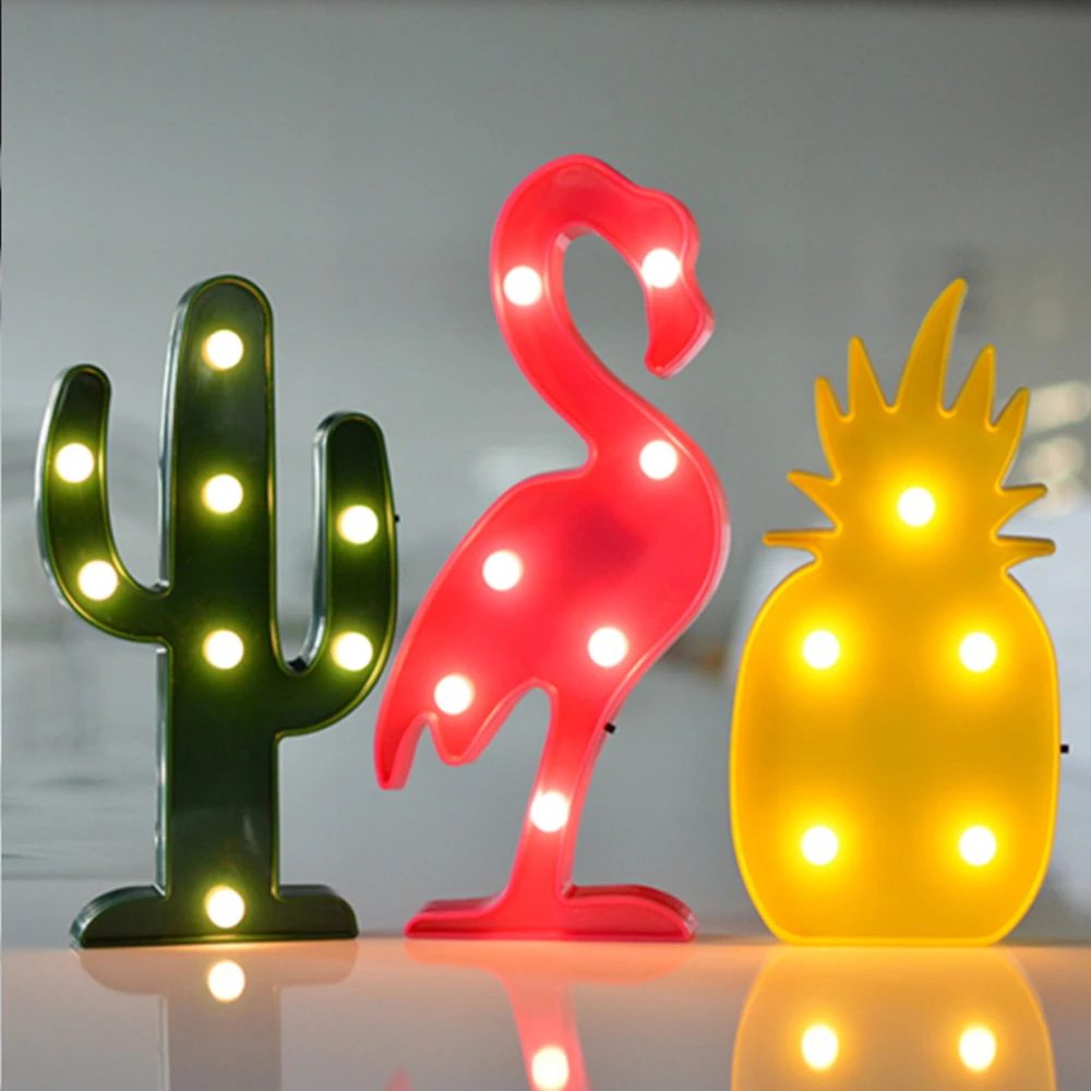 Party DIY Decorations Cute LED Neon Lamp Living Room Bedroom Desktop