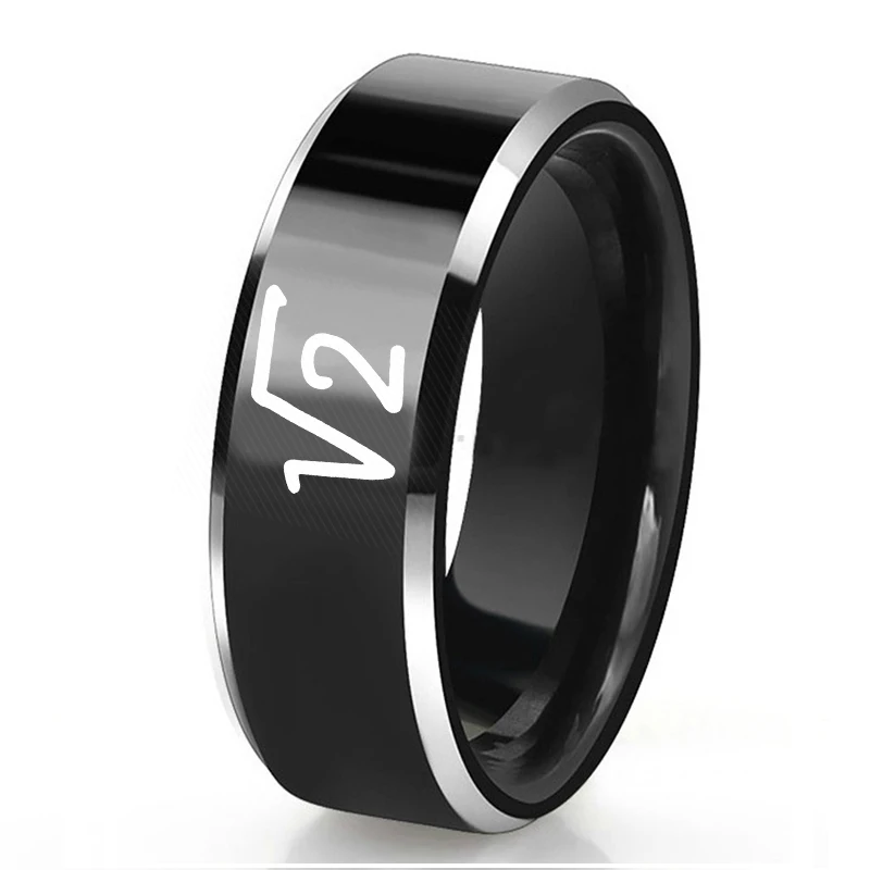 8MM Black Men's Tungsten Wedding Rings Custom Engrave Mathematical formula Finger Jewelry for Maths Lovers Special Gift