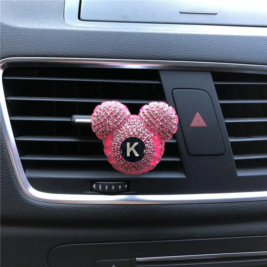 Красивые розовые красные автомобильные английские буквы леди чудесные духи Кондиционер Выход твердые духи автомобиля освежитель воздуха Стайлинг - Название цвета: K
