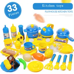 Детский игровой домик реальной жизни Пластик Кухня мальчик девочка Пособия по кулинарии посуда Кухня игрушки претендует забавные игрушки