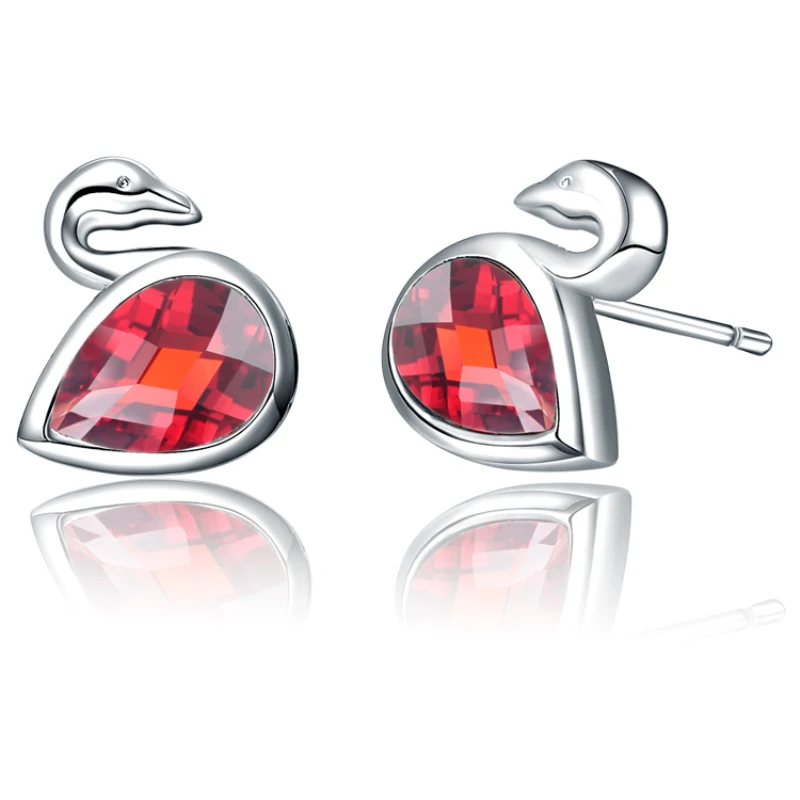 Classy Vogue 925 Sterling Silver Wedding Jewelry Swan Cygnus Shape Ear