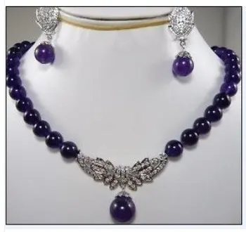 

Fashiones Jewelry AmethystS esnecklaces earring set