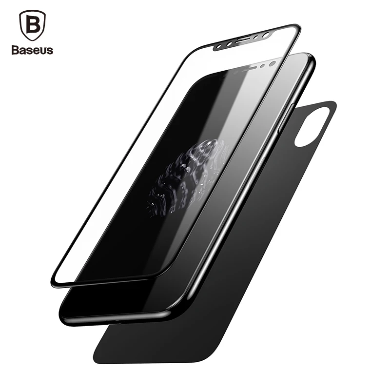 baseus premium front back screen protector for iphone x 3d cover rear toughened baseus premium front back screen protector for iphone x 3d cover rear toughened