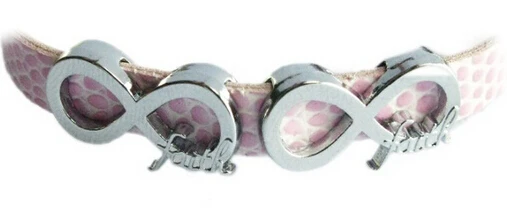 

(20, 50)PCS/lot 8MM Infinity with Faith DIY Alloy Slide Charms Fit For 8mm Leather Wristband Bracelet Free Shipping