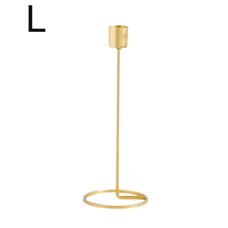 1xGold Single Head Iron Candlestick Candle Holder Dinner Wedding Decoration