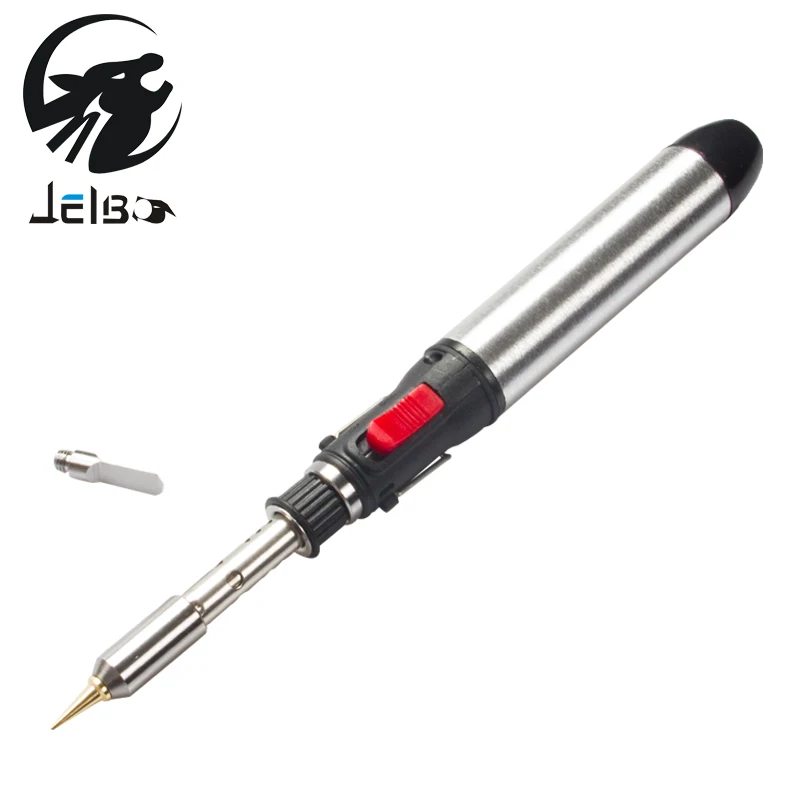 

JelBo Solder Iron Portable Cordless Gas Soldering Iron Heat Gun Welding Torches 1300 Degrees Welding Equipment Tools Iron tip