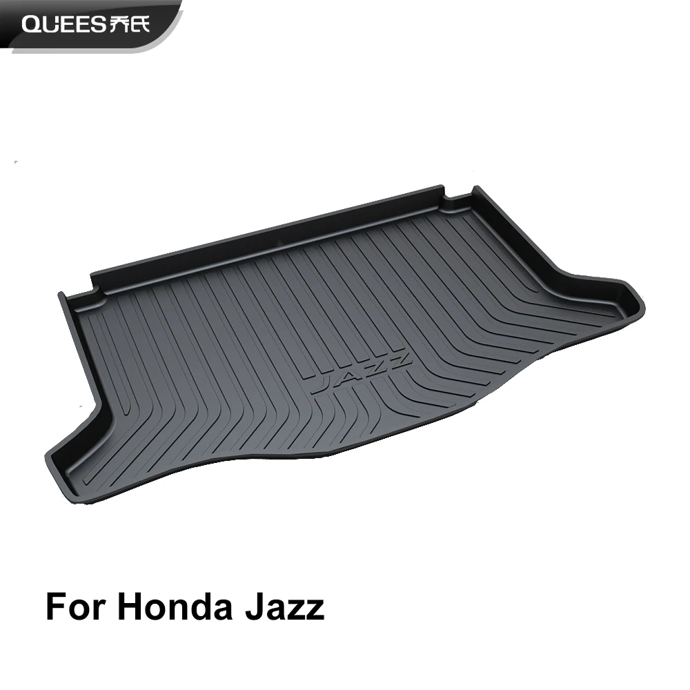 QUEES Custom Fit Cargo Liner Carpet Floor Mat for Honda Jazz / Honda