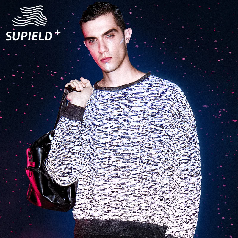 Beverry*Supield NEW TECH Night Reflective Men Running Sweater Women Pearl Butterfly technology