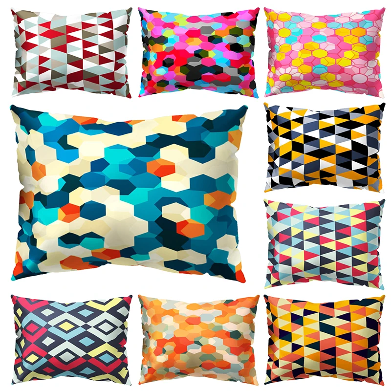 

Printed Pillowcases Decorative Pillows Cushion cover Geometric pattern rectangle pillowcase home throw pillow covers decorative
