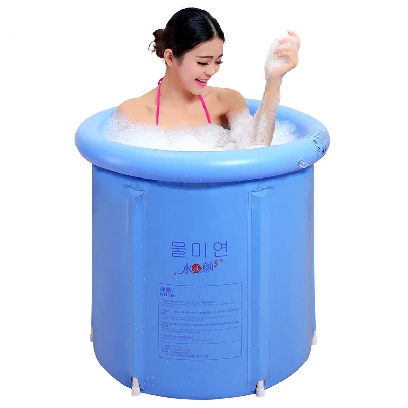 Water beauty Light blue folding bath tub bath tub inflatable bathtub