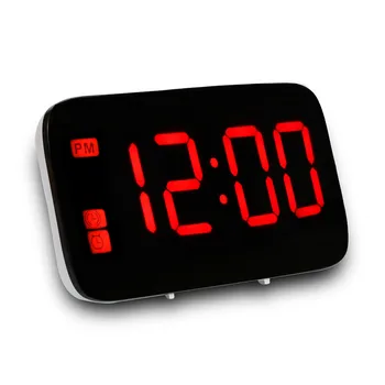 

Large LED Digital Alarm Snooze Clock Voice Control Time Display 5in Screen digital table clock travel mini waking child