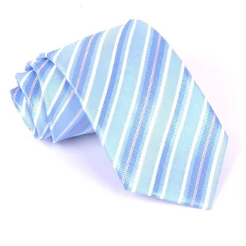 

SHENNAIWEI 2016 mens brand gravata 8cm royal blue and White striped ties no minimum order atacado