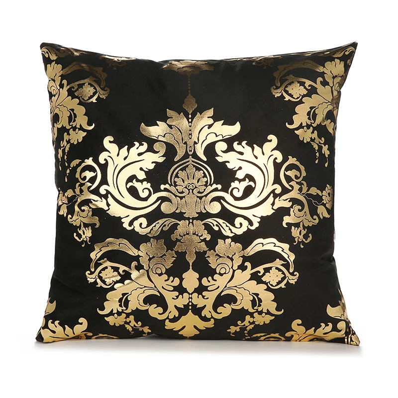 RULDGEE Gold Pillow Case Black And White Golden Painted Pillowcase Decorative Christmas Cushion Cover For Sofa Case Pillows