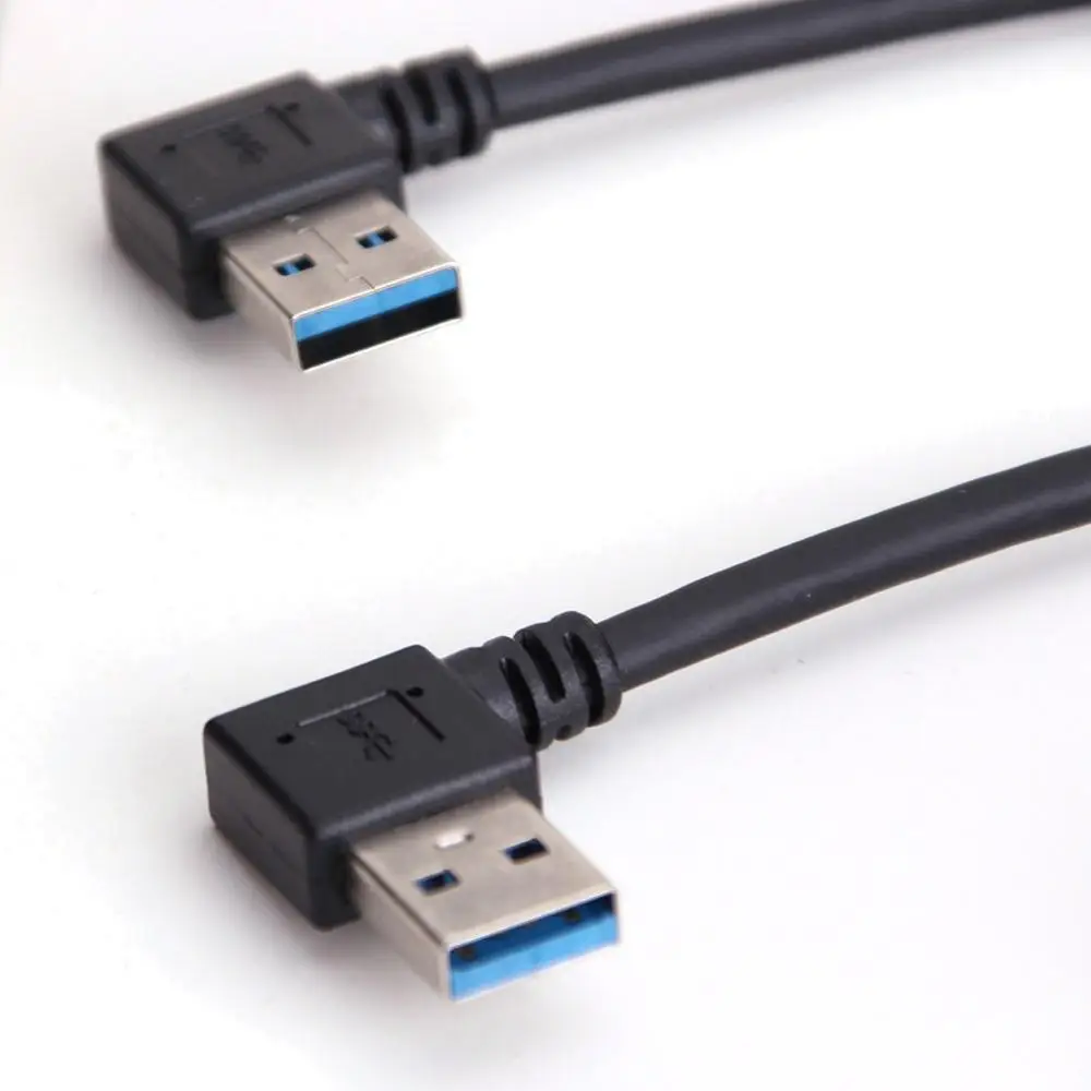 LBSC USB 3,0 мужчин и женщин для расширения данных Кабельный левый и правый угол 2PCSr(20 см, 8 дюймов