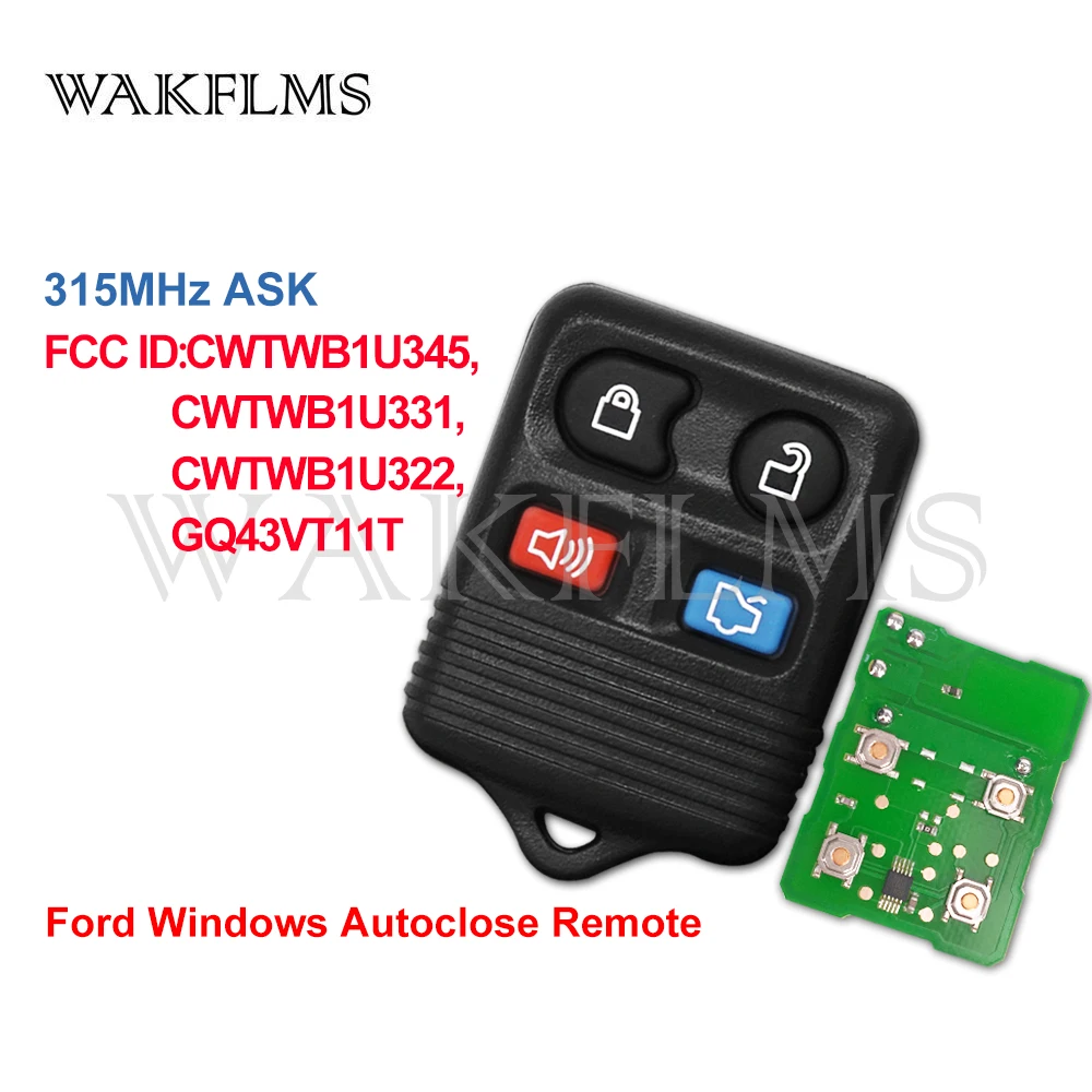 

2pc/lot 4Buttons 315Mhz Car Remote key For Ford 2001-2007 Escape 2010 Explorer Focus CWTWB1U345 CWTWB1U331,CWTWB1U322, GQ43VT11T