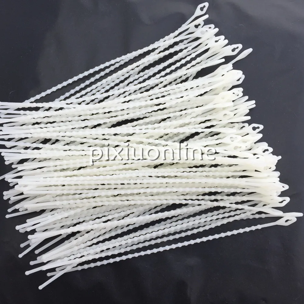 100pcs/lot DS140 Beaded Nylon Cable Ties Releasable 3*180mm Width 2.5mm
