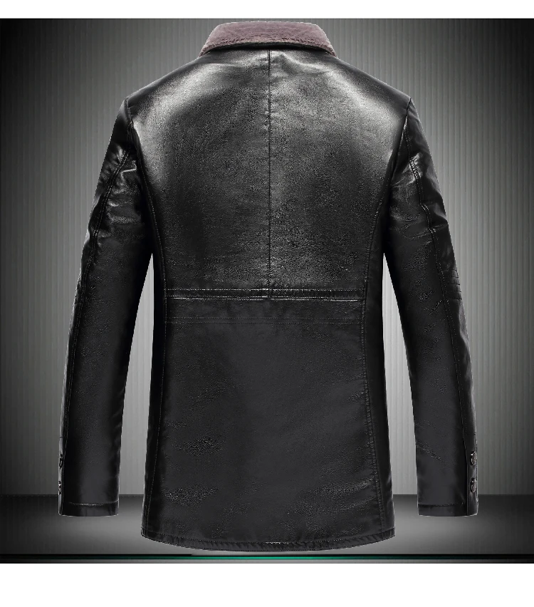 Повседневная кожаная мужская куртка, зимняя куртка для мужчин, пальто, модная мужская кожаная куртка, одноцветная, размера плюс XL-8XL, высокое качество