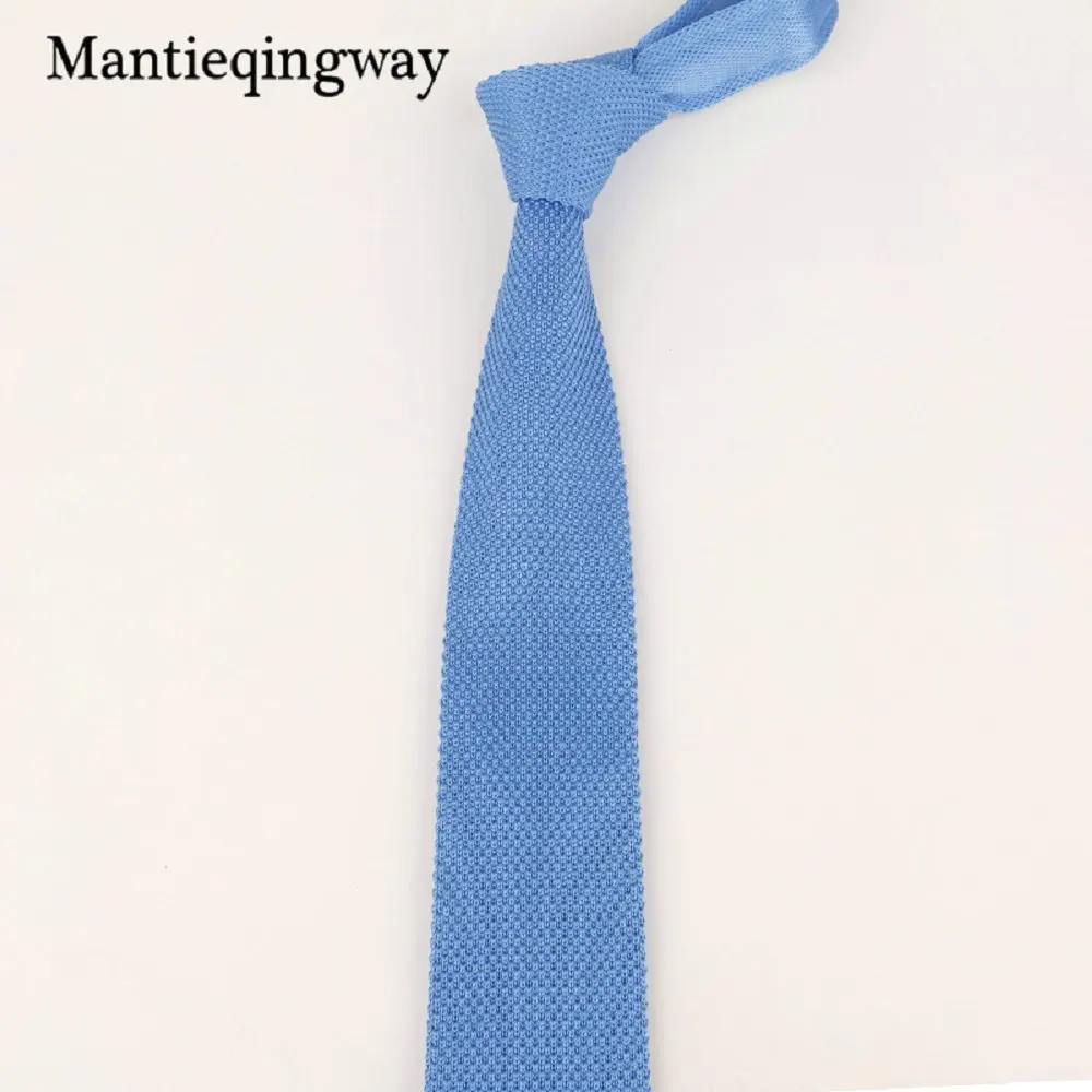 7 см вязать галстуки для Для мужчин вязаный галстук свадебные Вязание тонкий Gravatas Для мужчин s полиэстер Corbatas платье с поясом - Цвет: 97