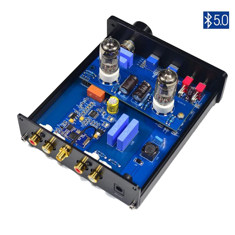 6J1 ламповый тональный предусилитель Bluetooth 5,0 Hifi аудио усилитель Стерео предусилитель с высоким басовым регулятором тона DC12V2A T0807