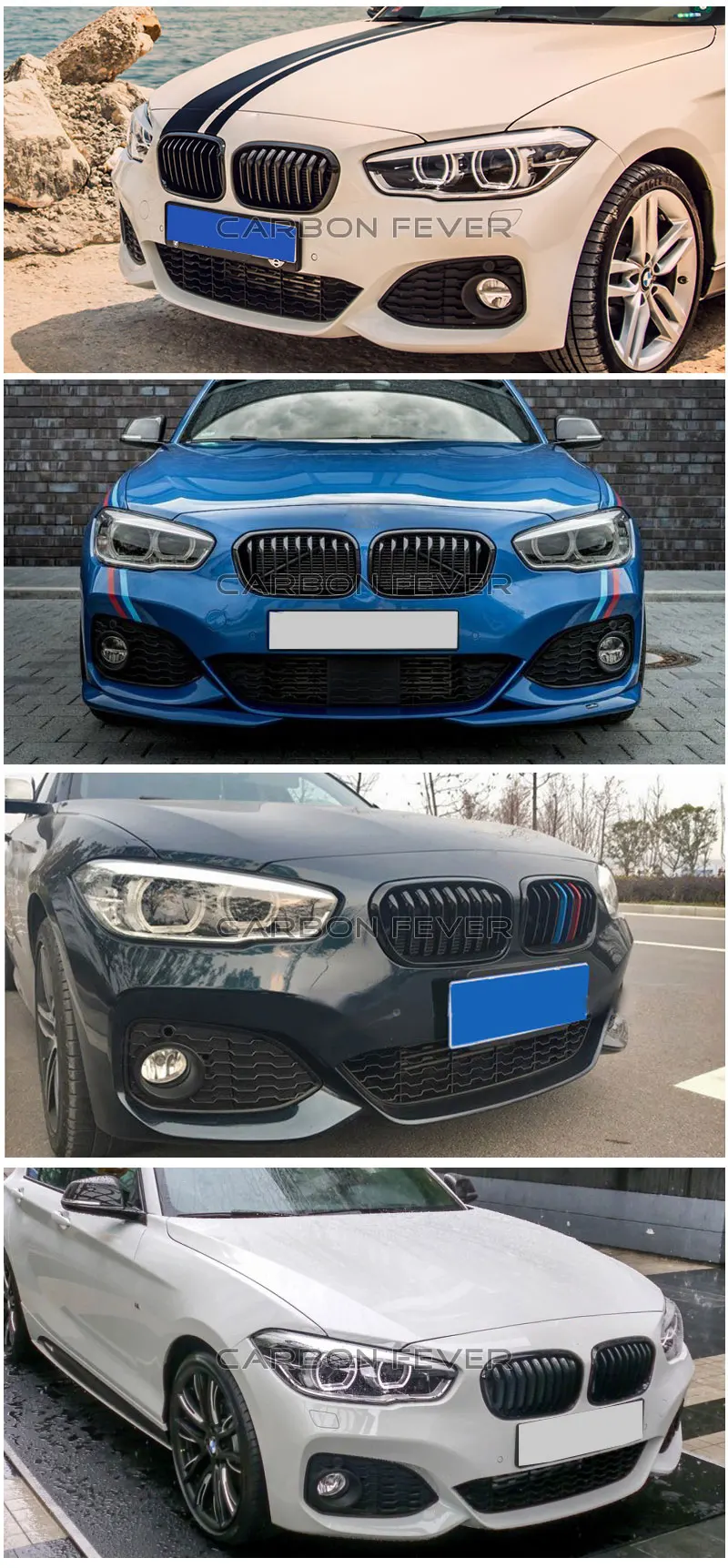 F20 F21 ABS/углеродное волокно передний бампер почек решетка сетки для BMW 1 серии 116i 118i 120i LCI