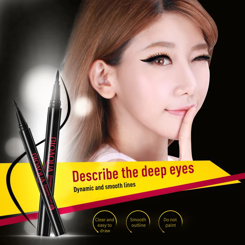

ELECOOL Black Liquid Eyeliner Pencil Cosmetic Waterproof Long Lasting Smooth Careful Eye Liner Pen Makeup Tools TSLM2
