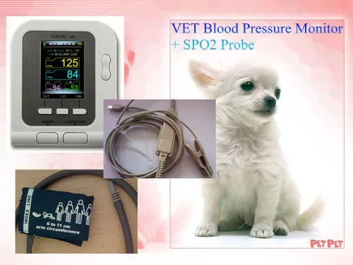 

CONTEC08A Digital Blood Pressure Monitor Veterinary USE with SPO2 Probe, Vet BP Monitor with Oxygen Probe, Contec08A